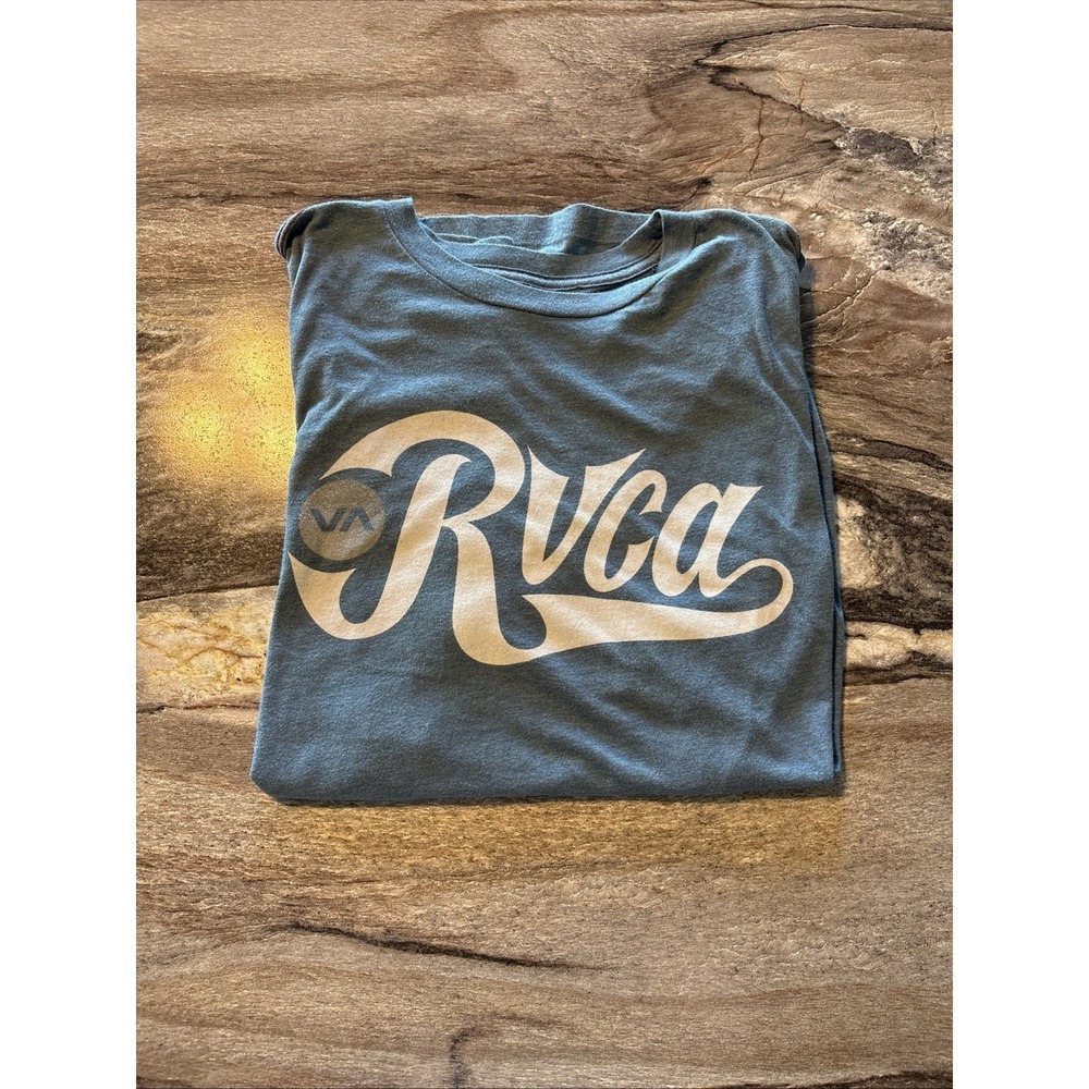 RVCA T-shirt Mens Size Large Blue Anp Artist Dmote Graphic